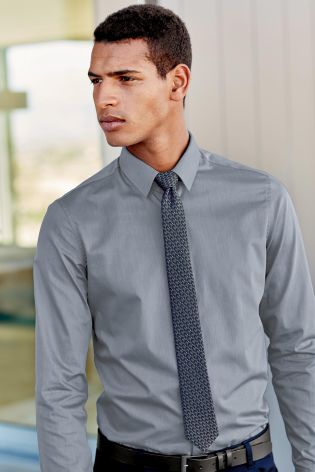 Ice Blue Tonic Shirt And Tie Set